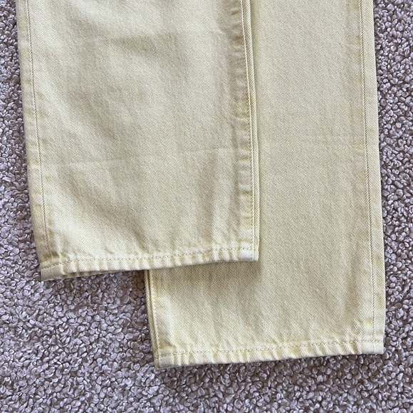 MADEWELL Baggy Straight Jeans in Pale Daffodil NWT Size 25 - Picture 14 of 16